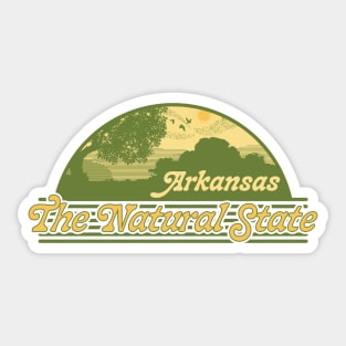 Natural State Retro Style Sticker